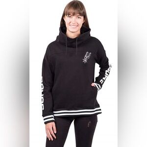 UNK NBA Women’s San Antonio Spurs Sweatshirt Pullover | Funnel Neck | Large